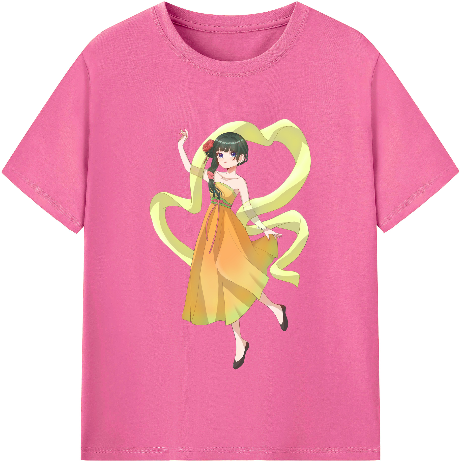 （画像用） 薬屋のひとりごと The Apothecary Diaries レディースカジュアルプリントTシャツ（綿100％）